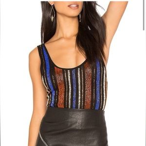 Embellished body suit. Festival wear.